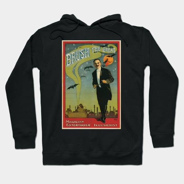 Vintage Magic Poster Art, Brush the Great Hoodie by MasterpieceCafe